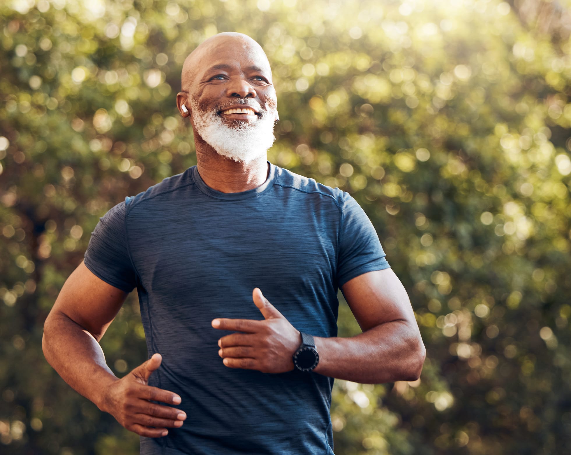 Man running outdoors