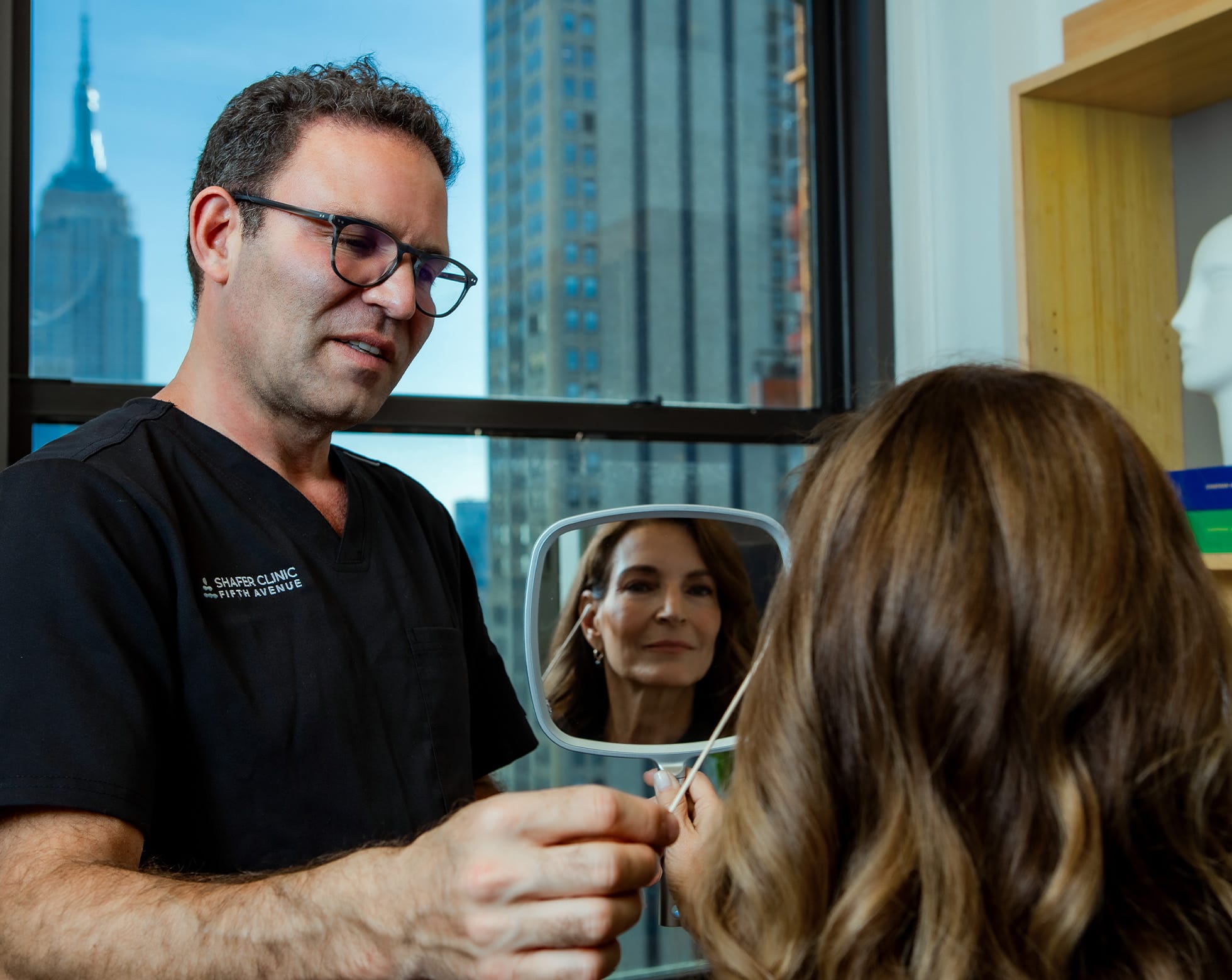 Doctor and patient during treatment