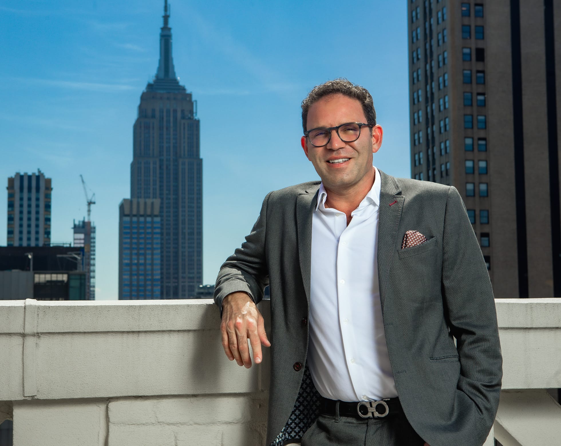 David Shafer standing on a balcony