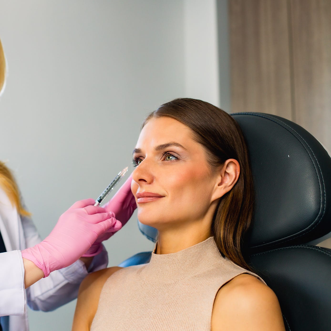 Woman during treatment