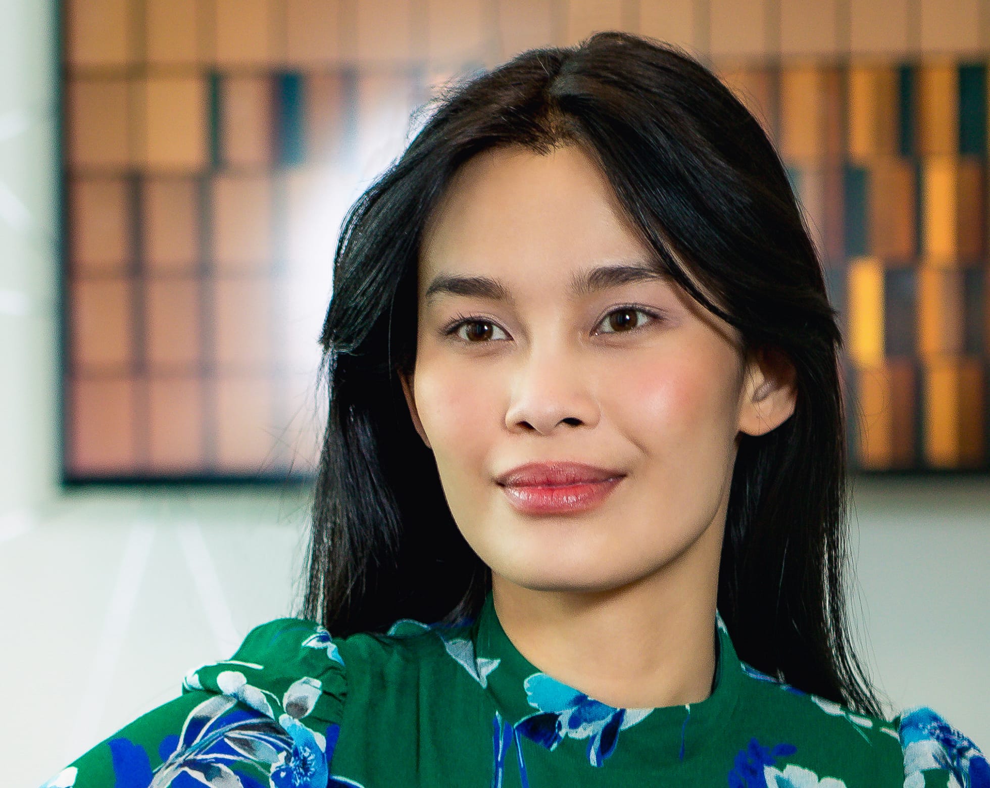 Woman sitting in a chair