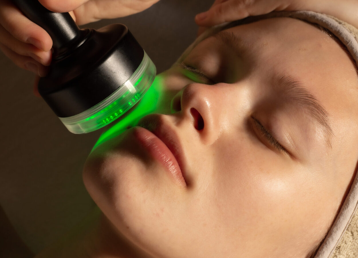 Patient getting facial